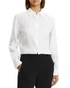 THEORY LINEN CROPPED SHIRT