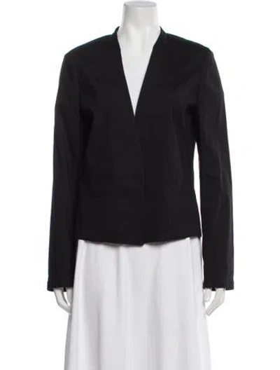 Pre-owned Theory Linen Evening Jacket In Black