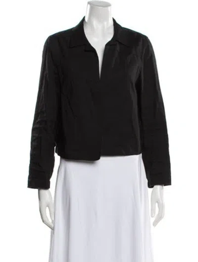 Pre-owned Theory Linen Evening Jacket In Black
