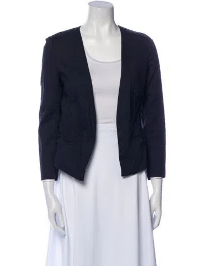 Pre-owned Theory Linen Evening Jacket In Blue