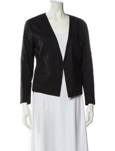 Pre-owned Theory Linen Evening Jacket In Blue