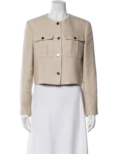 Pre-owned Theory Linen Evening Jacket In Neutral