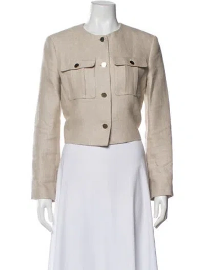 Pre-owned Theory Linen Evening Jacket In Neutral