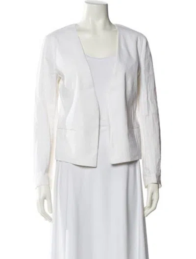 Pre-owned Theory Linen Evening Jacket In White