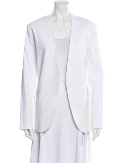 Pre-owned Theory Linen Evening Jacket In White