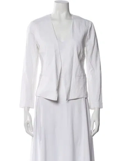 Pre-owned Theory Linen Evening Jacket In White