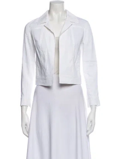 Pre-owned Theory Linen Evening Jacket In White