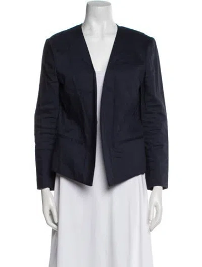 Pre-owned Theory Linen Jacket In Blue