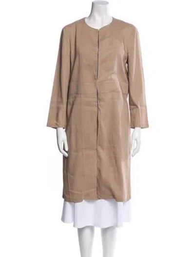 Pre-owned Theory Linen Jacket In Neutral