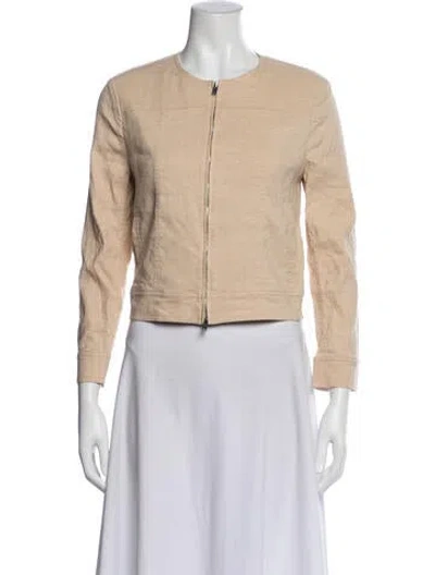 Pre-owned Theory Linen Jacket In Neutral