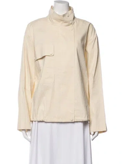 Pre-owned Theory Linen Jacket In Neutrals