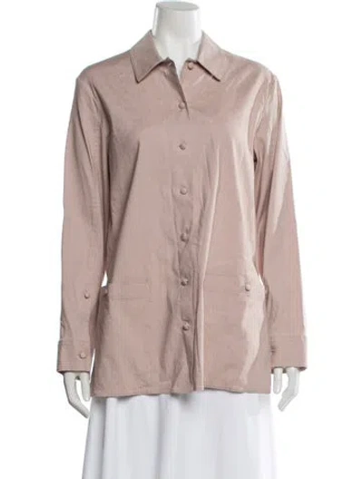 Pre-owned Theory Linen Jacket W/ Tags In Pink
