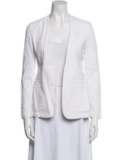 Pre-owned Theory Linen Jacket In White