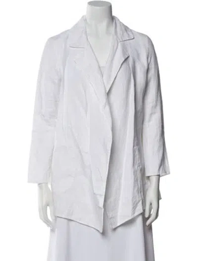 Pre-owned Theory Linen Jacket In White