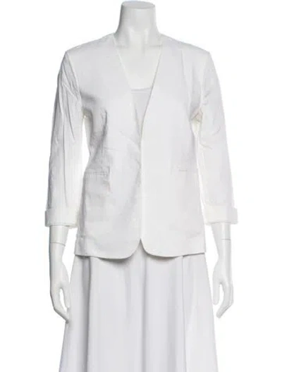 Pre-owned Theory Linen Jacket In White