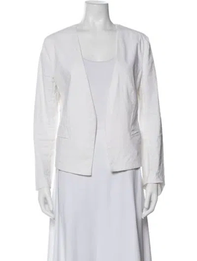 Pre-owned Theory Linen Jacket In White