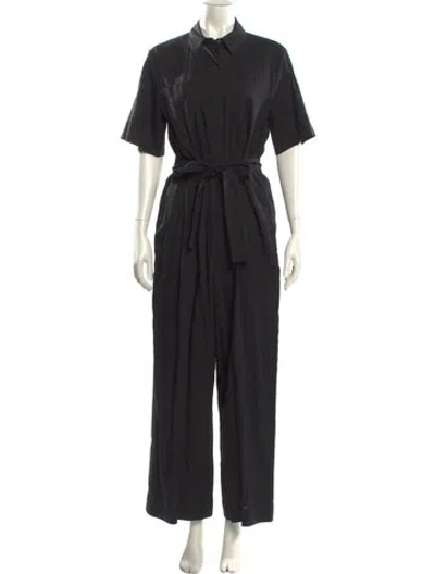 Pre-owned Theory Linen Jumpsuit In Black
