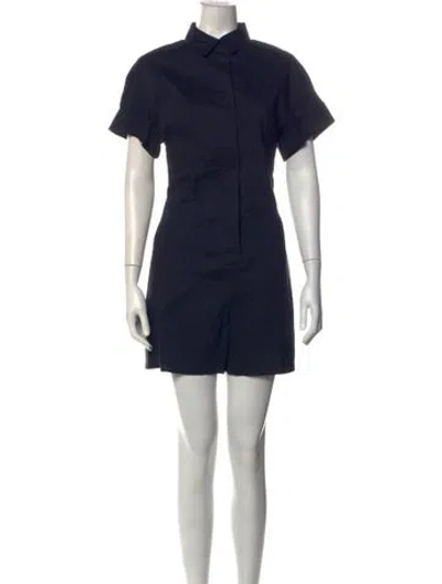 Pre-owned Theory Linen Jumpsuit In Blue