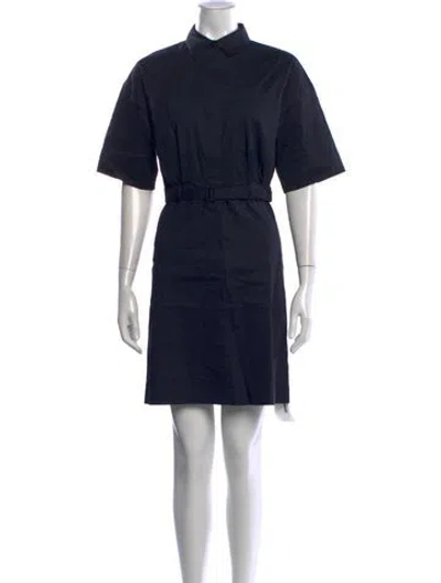 Pre-owned Theory Linen Knee-length Dress In Black
