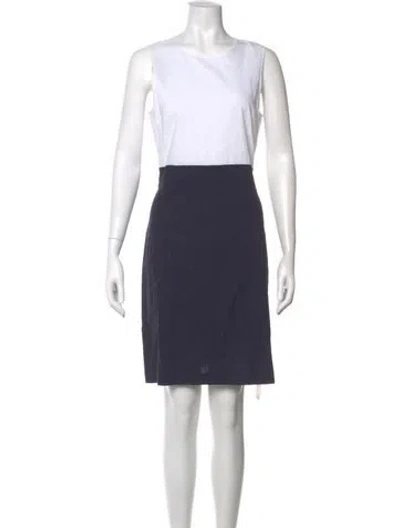 Pre-owned Theory Linen Knee-length Dress In Blue