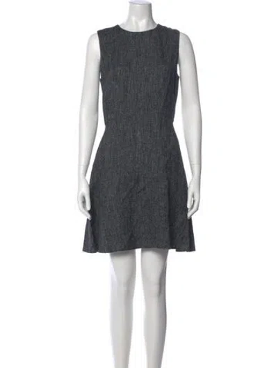 Pre-owned Theory Linen Knee-length Dress In Blue