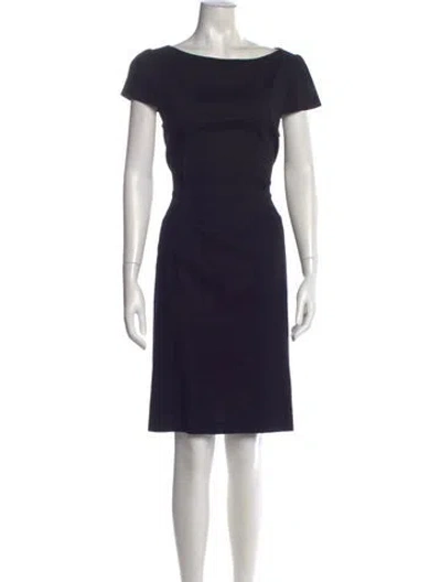 Pre-owned Theory Linen Knee-length Dress In Blue