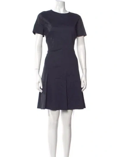 Pre-owned Theory Linen Knee-length Dress In Blue