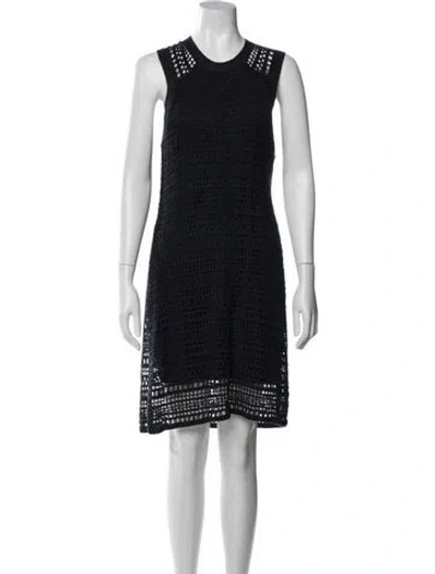 Pre-owned Theory Linen Knee-length Dress In Blue