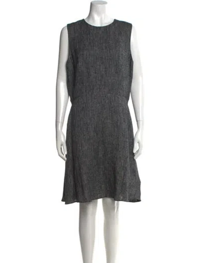 Pre-owned Theory Linen Knee-length Dress In Blue