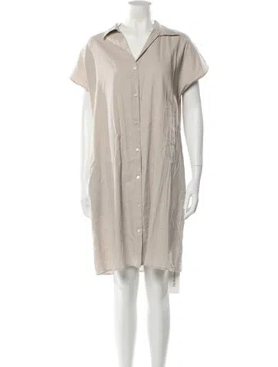 Pre-owned Theory Linen Knee-length Dress In Neutral