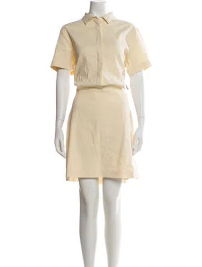 Pre-owned Theory Linen Knee-length Dress In Neutral