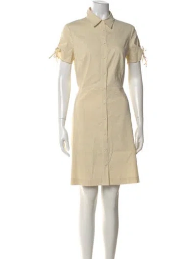 Pre-owned Theory Linen Knee-length Dress In Neutral
