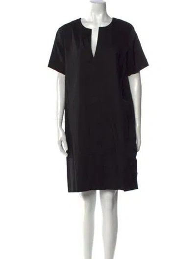 Pre-owned Theory Linen Knee-length Dress W/ Tags In Black