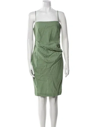 Pre-owned Theory Linen Knee-length Dress W/ Tags In Green