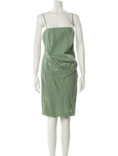 Pre-owned Theory Linen Knee-length Dress W/ Tags In Green