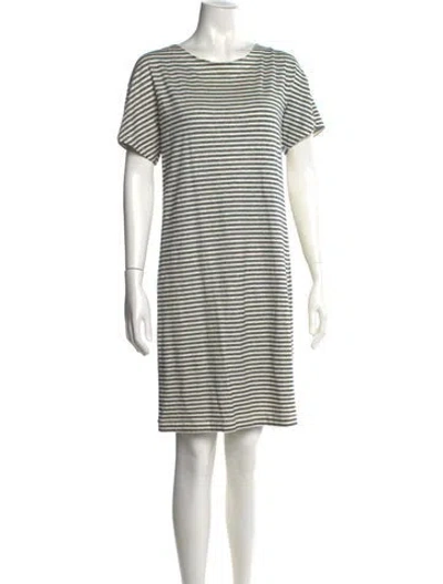 Pre-owned Theory Linen Knee-length Dress In White
