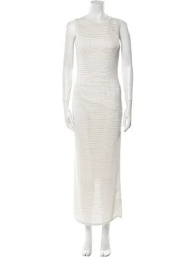 Pre-owned Theory Linen Long Dress W/ Tags In Neutral
