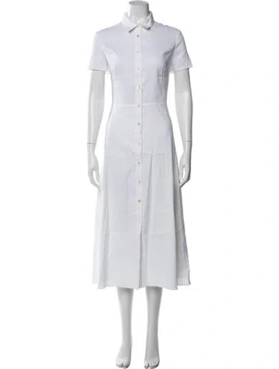 Pre-owned Theory Linen Midi Length Dress In Neutral