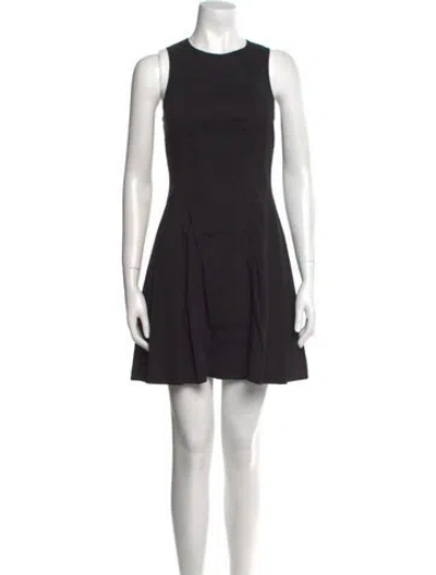 Pre-owned Theory Linen Mini Dress In Black