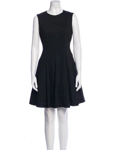Pre-owned Theory Linen Mini Dress In Black