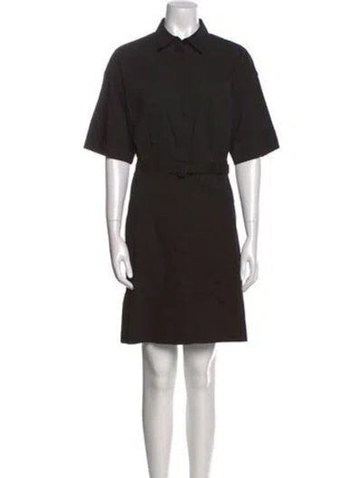 Pre-owned Theory Linen Mini Dress In Black