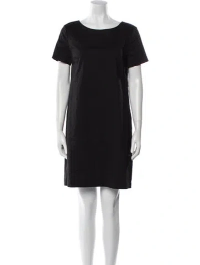 Pre-owned Theory Linen Mini Dress In Black
