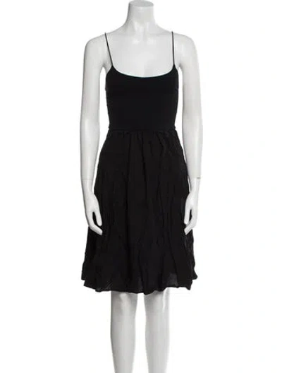 Pre-owned Theory Linen Mini Dress In Black