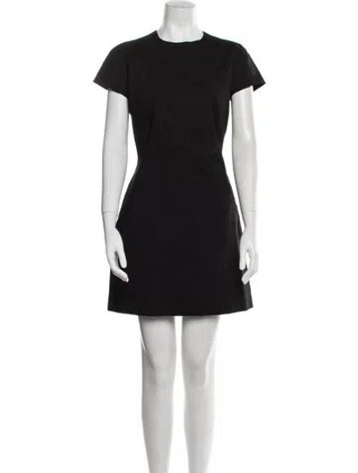 Pre-owned Theory Linen Mini Dress In Black