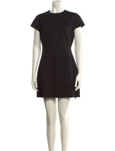 Pre-owned Theory Linen Mini Dress In Black