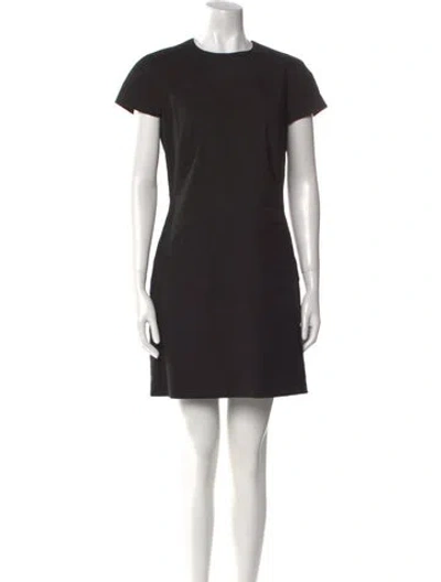 Pre-owned Theory Linen Mini Dress In Black
