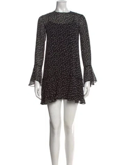 Pre-owned Theory Linen Mini Dress In Black