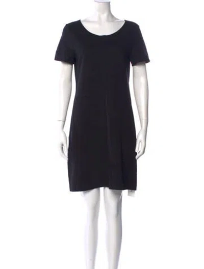 Pre-owned Theory Linen Mini Dress In Black