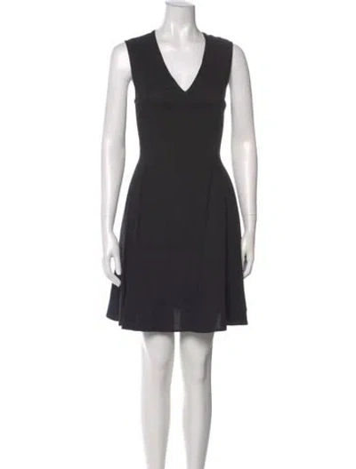Pre-owned Theory Linen Mini Dress In Black