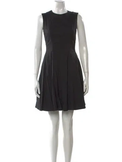 Pre-owned Theory Linen Mini Dress In Black